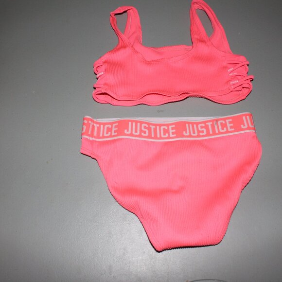 Coral 2 Pcs Justice Bikini Swimsuit Size 10 - Picture 6 of 11